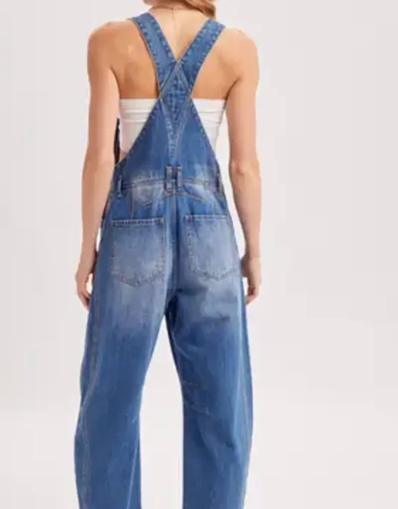 Braelyn Denim Barrel Overalls