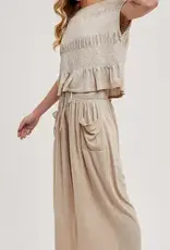 Ruby Relaxed Knit Smocked Top and Wide Pants Set