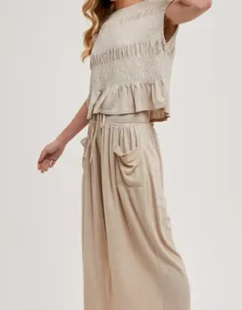 Ruby Relaxed Knit Smocked Top and Wide Pants Set