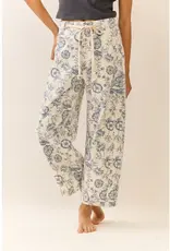 Camila Floral Printed Cropped Straight-Leg Pant