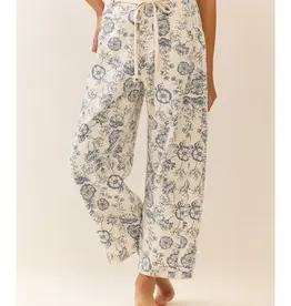 Camila Floral Printed Cropped Straight-Leg Pant