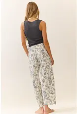 Camila Floral Printed Cropped Straight-Leg Pant