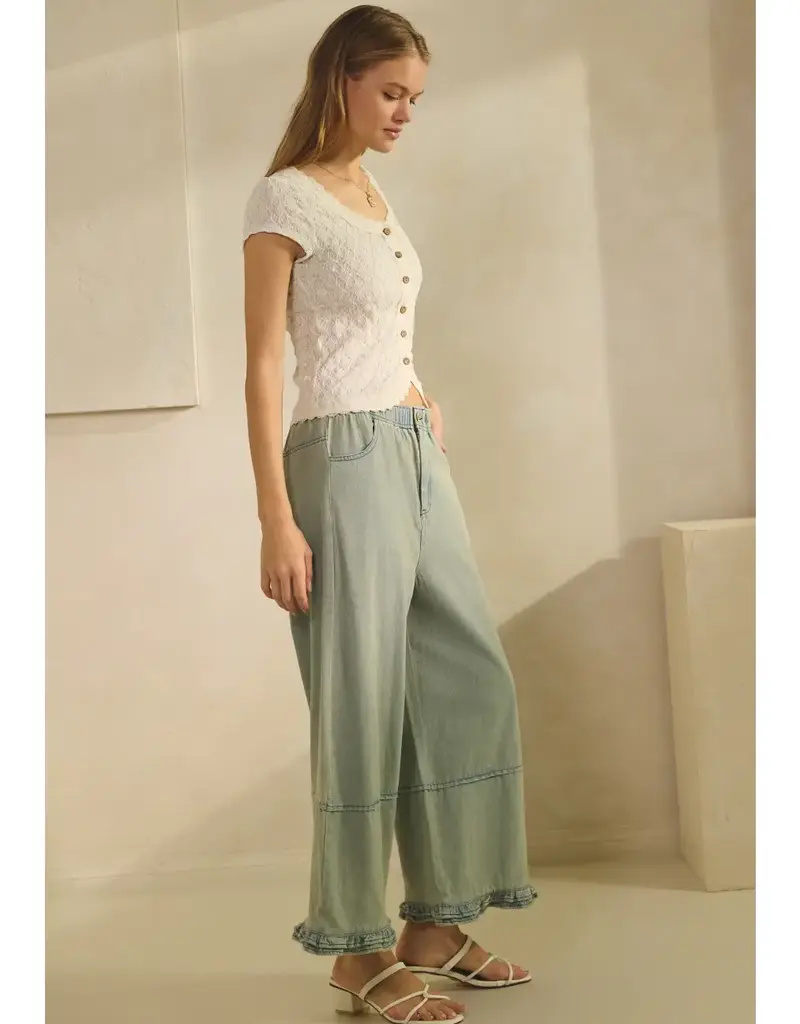 Lucinda Wide-Leg Denim Pant