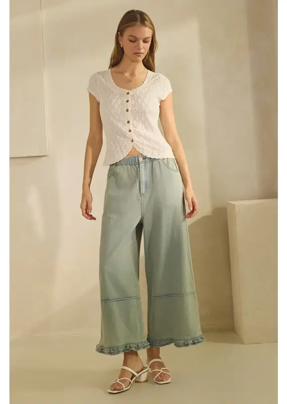 Lucinda Wide-Leg Denim Pant
