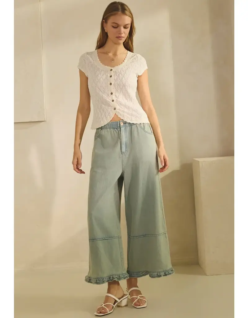 Lucinda Wide-Leg Denim Pant