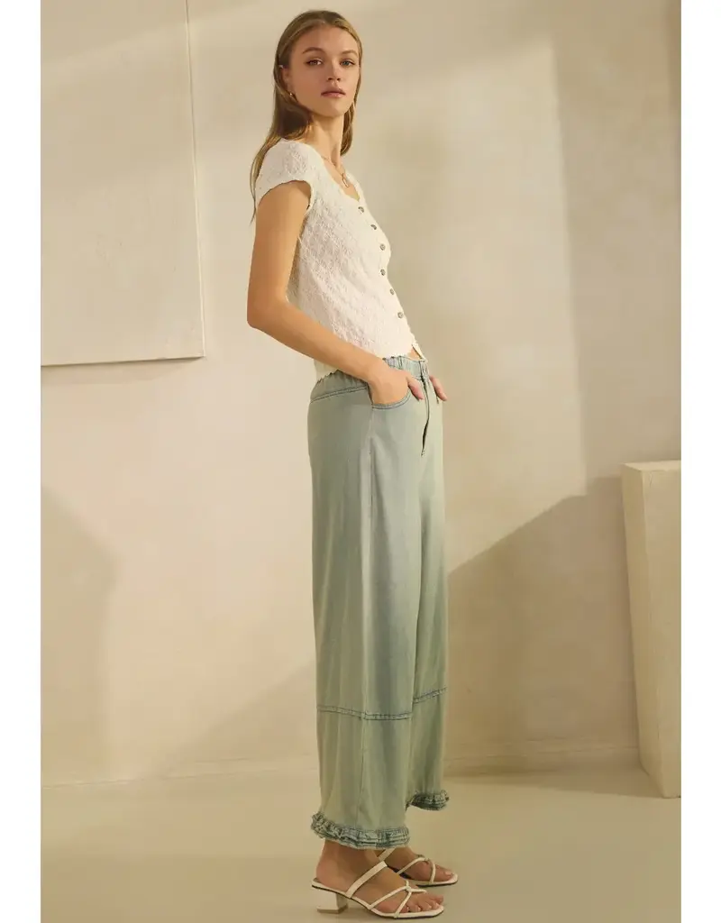 Lucinda Wide-Leg Denim Pant