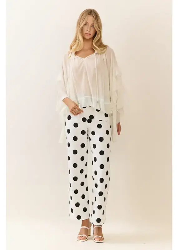 Parker Parker Polka Dot High-Rise Wide Leg Pant