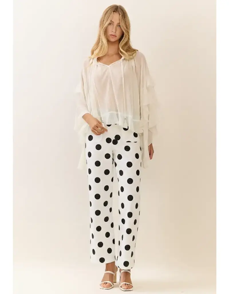 Parker Parker Polka Dot High-Rise Wide Leg Pant
