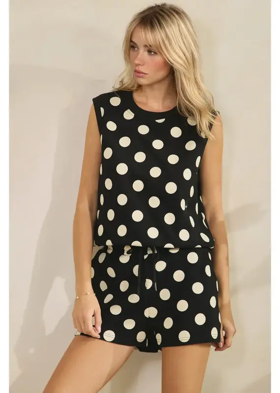 Caroline Coastal Polka Dot Top & Short Set