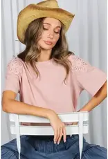 Amy Loral Applique Detail Top