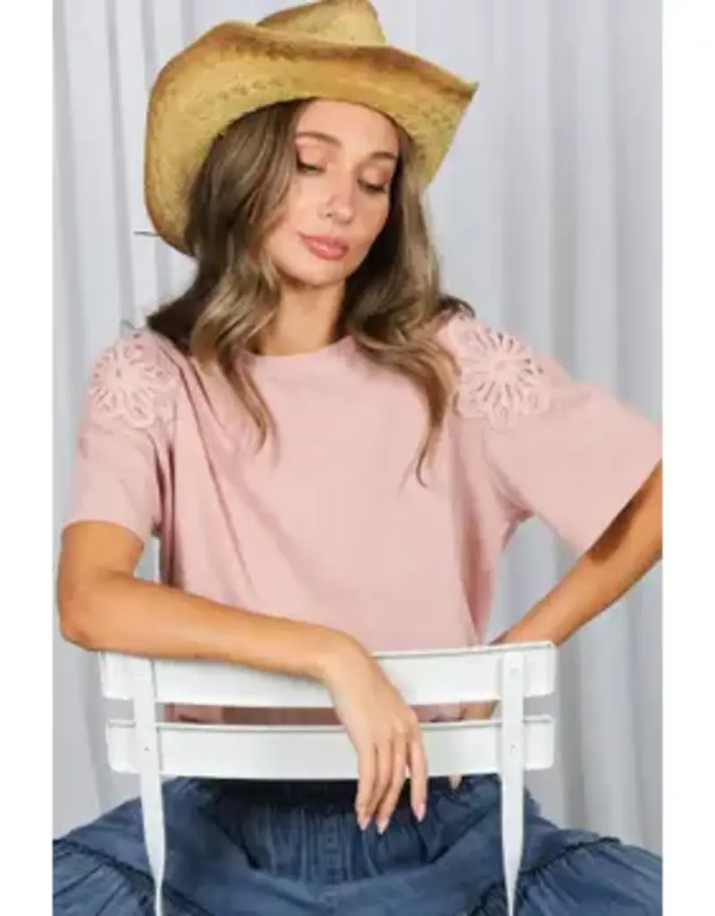 Amy Loral Applique Detail Top