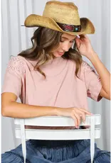 Amy Loral Applique Detail Top