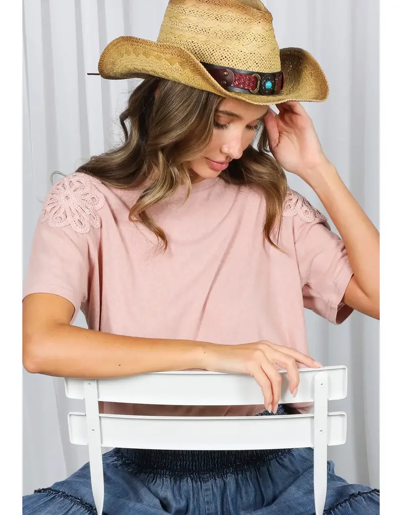 Amy Loral Applique Detail Top