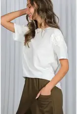 Amy Loral Applique Detail Top