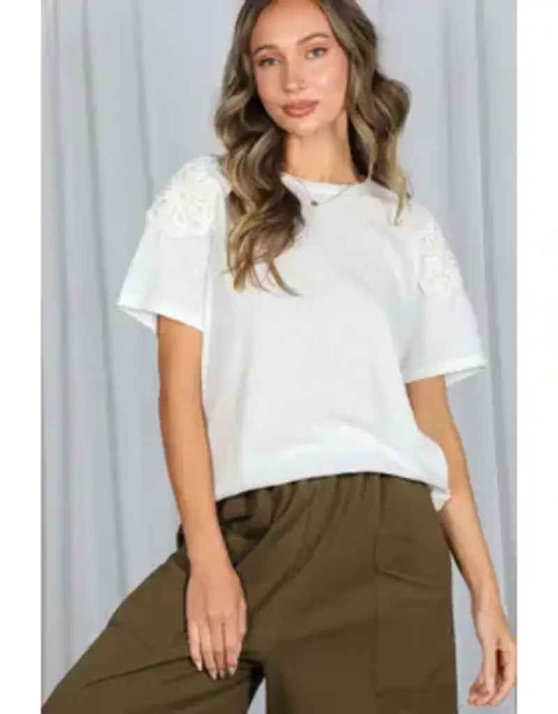 Amy Loral Applique Detail Top