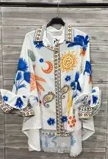 Sasha Summer Print Blouse - Made in Italy
