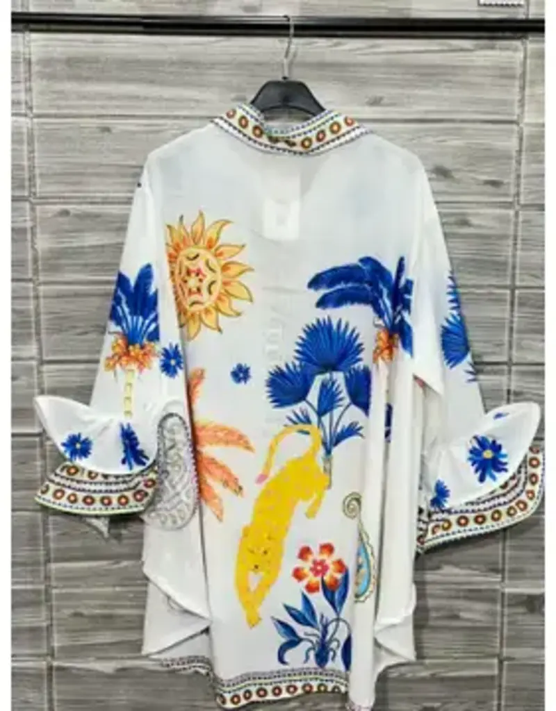 Sasha Summer Print Blouse - Made in Italy
