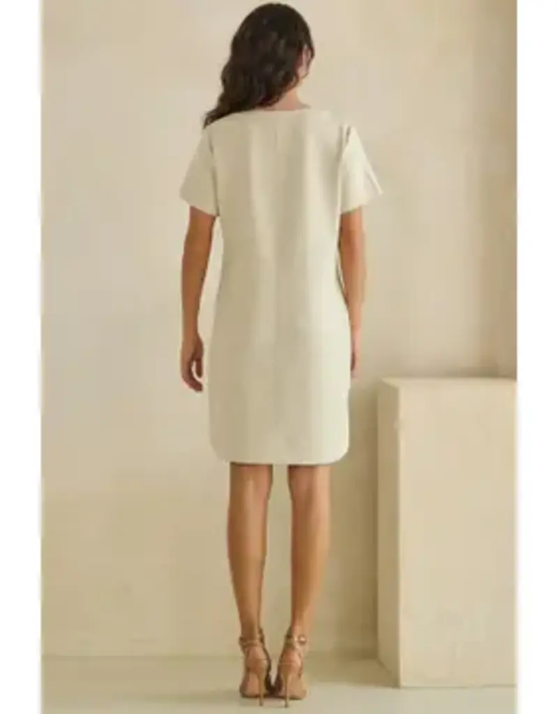 Linda Lightweight Modal Front Button Accent Dress