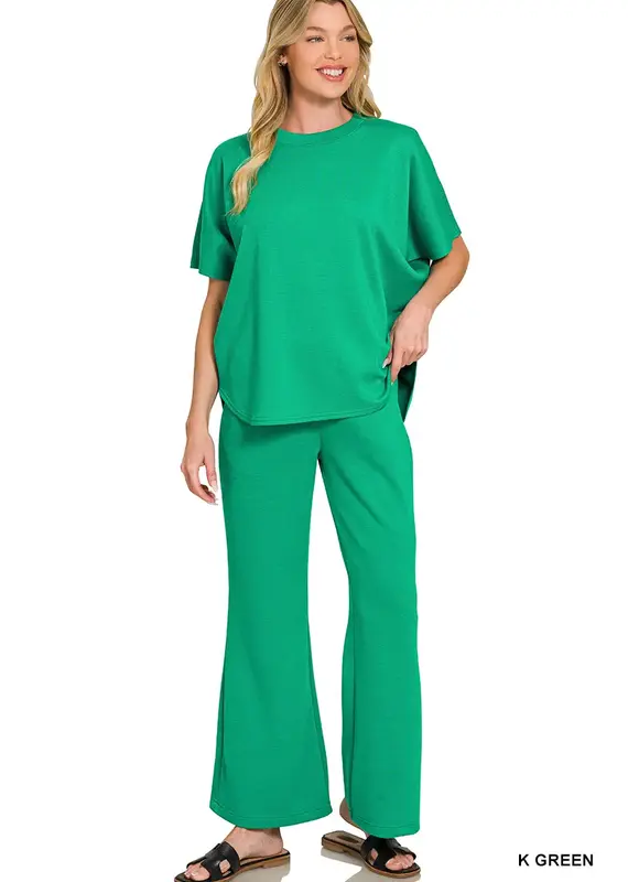 Skye Soft Scuba Top & Pant Set