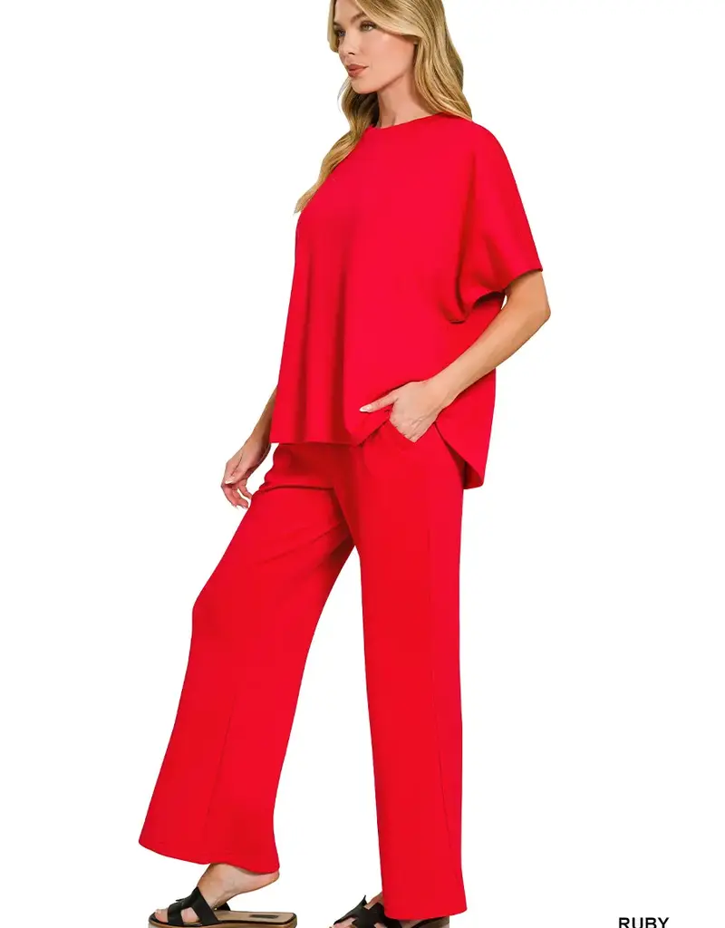 Skye Soft Scuba Top & Pant Set