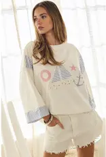 Saylor Nautical Sailboat Graphic Top