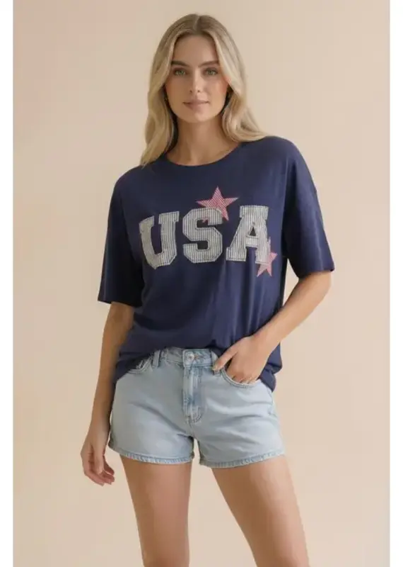 USA Star Knit Top
