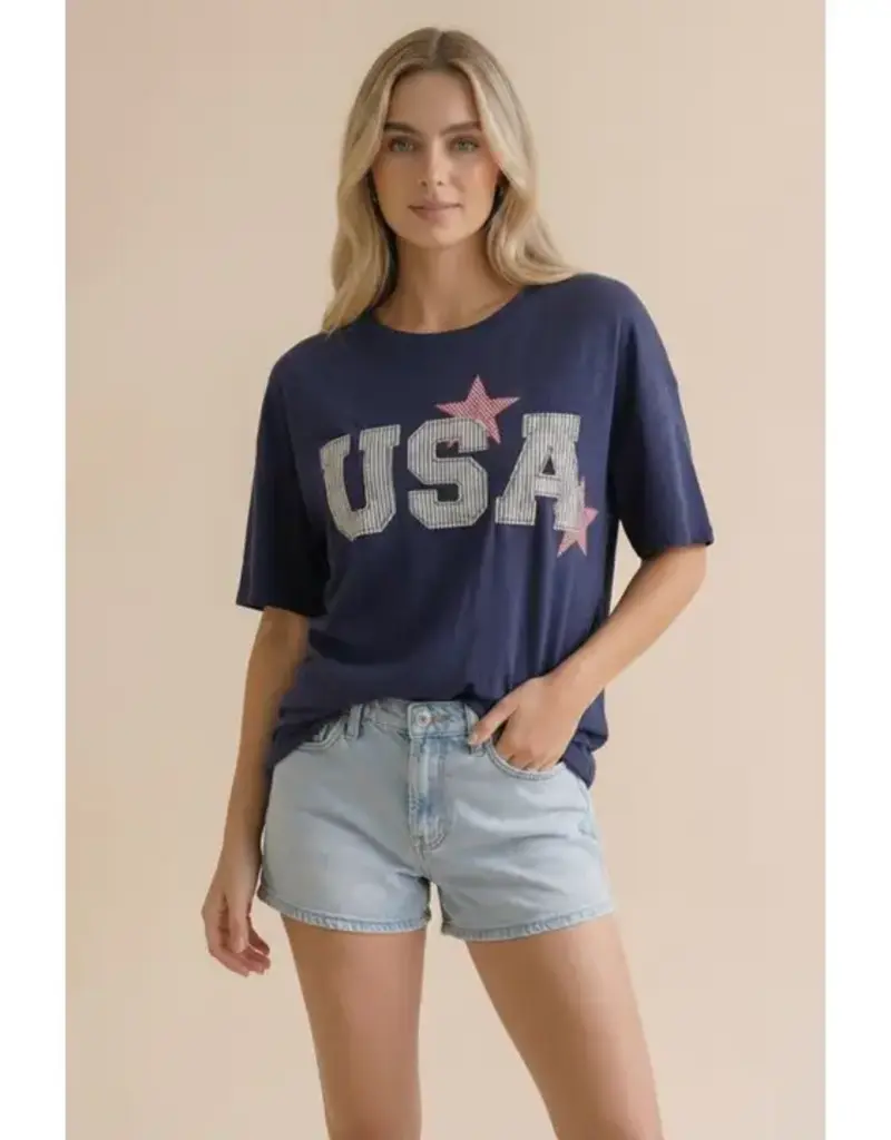 USA Star Knit Top