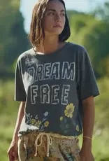 DREAM Free Floral Graphic Mineral Wash Top