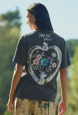DREAM Free Floral Graphic Mineral Wash Top