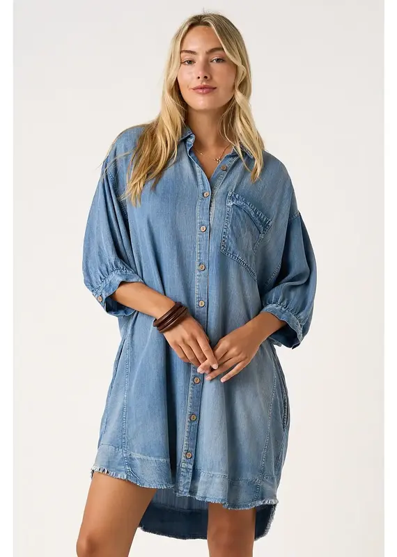 Wendy Washed Tencel Chambray Dress