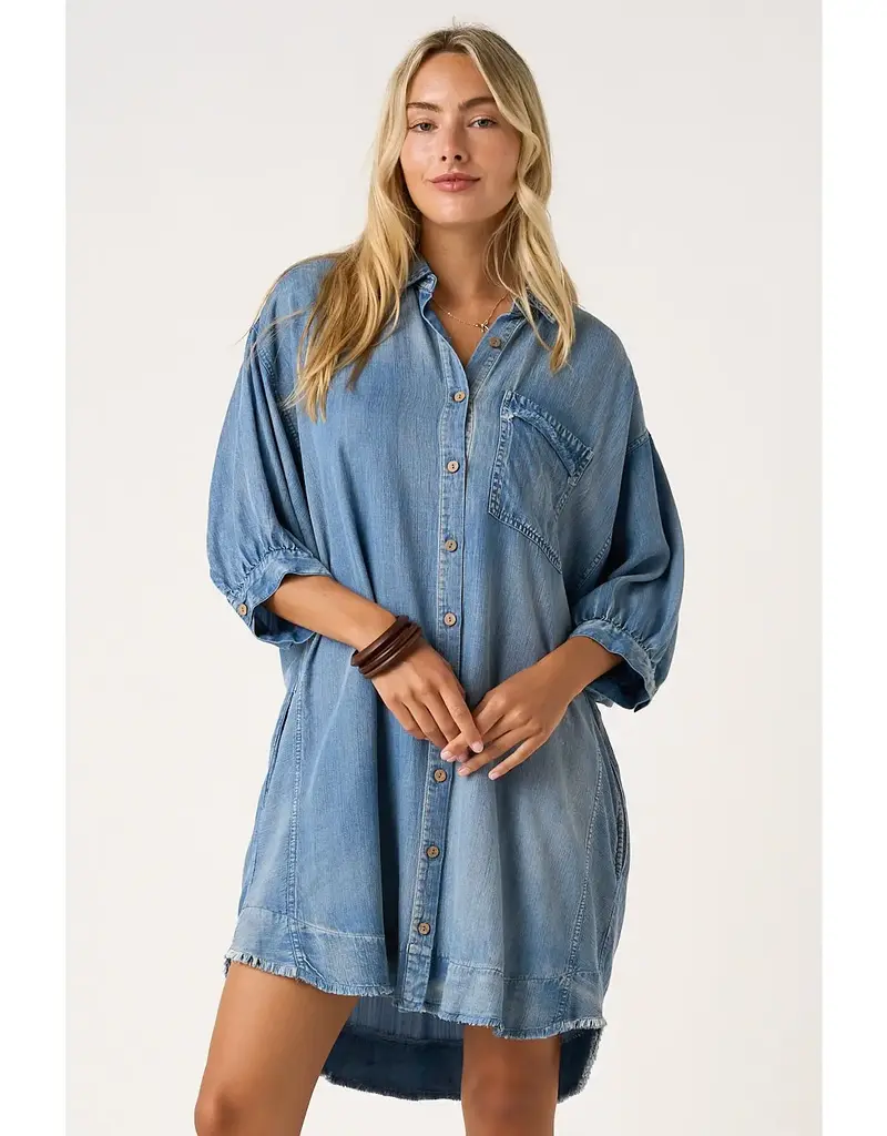 Wendy Washed Tencel Chambray Dress