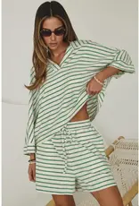 Two Piece Short Set w/ Collared Top
