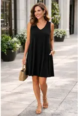 Juliana V-Neck Swing Dress w/ Pockets