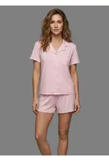 Whip Stitch Yummy S/S Top + Pull On Short Pj Set