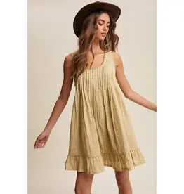 Teresa Textured Pintuck Mini Dress