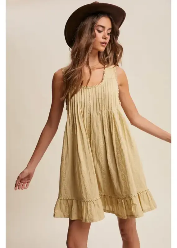 Teresa Textured Pintuck Mini Dress
