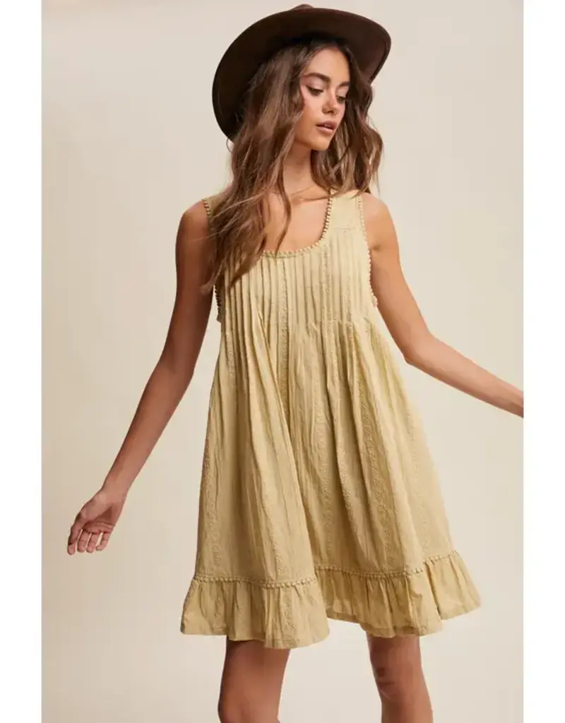 Teresa Textured Pintuck Mini Dress