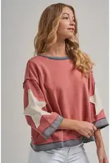 Marsha Star Vintage Mineral Wash Loose Fit Top