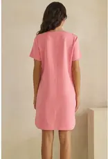 Linda Lightweight Modal Front Button Accent Dress
