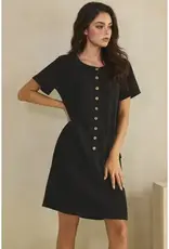 Linda Lightweight Modal Front Button Accent Dress