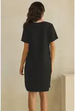 Linda Lightweight Modal Front Button Accent Dress