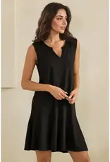 Penny Split Neck Flounce Hem Peach Skin Dress
