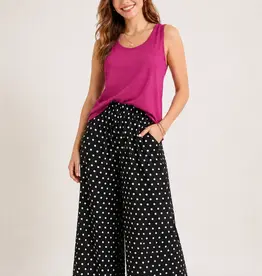 Polka Dot Pull On Palazzo Pant