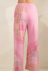 Mineral Washed Patchwork Print Pant