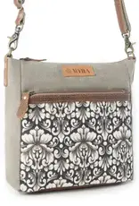 Damask Trail Vintage Crossbody Bag - Sage