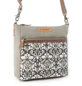 Damask Trail Vintage Crossbody Bag - Sage