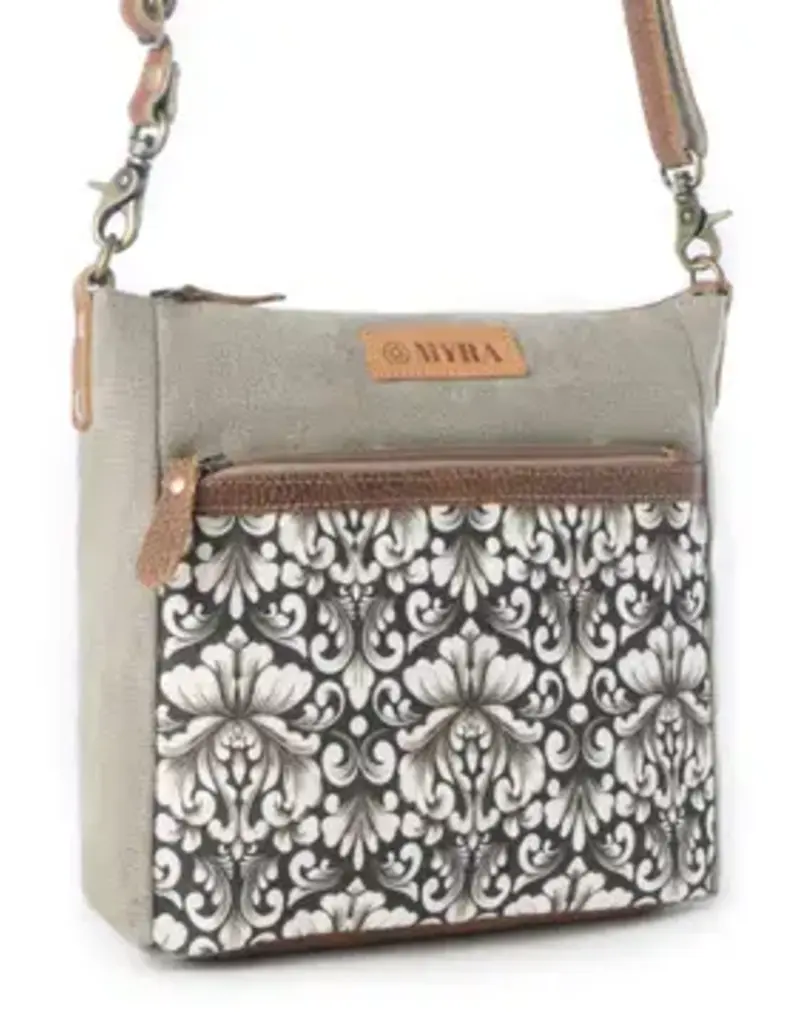 Damask Trail Vintage Crossbody Bag - Sage