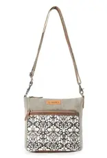 Damask Trail Vintage Crossbody Bag - Sage