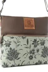 Wildflower print Upcycled Canvas Crossbody Bag