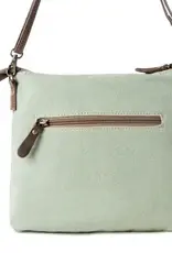 Wildflower print Upcycled Canvas Crossbody Bag